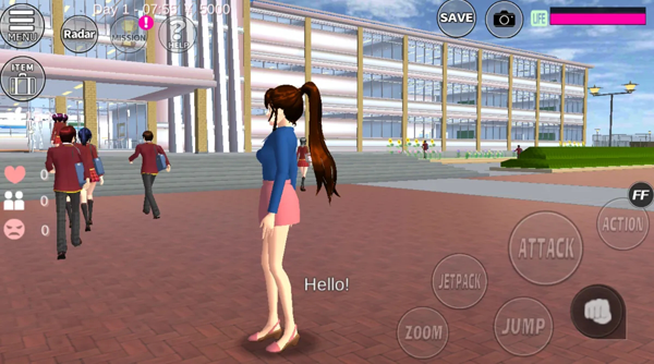 sakura campus simulator 英文版手游app截图