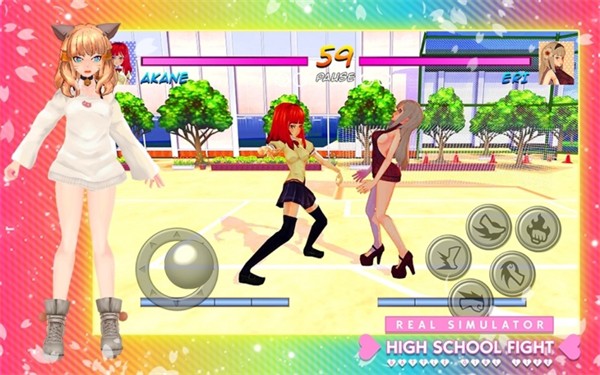 高中女生战斗模拟器 中文版手游app截图