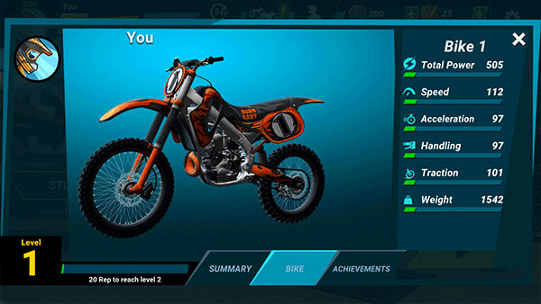 疯狂技能越野摩托车3手游app截图
