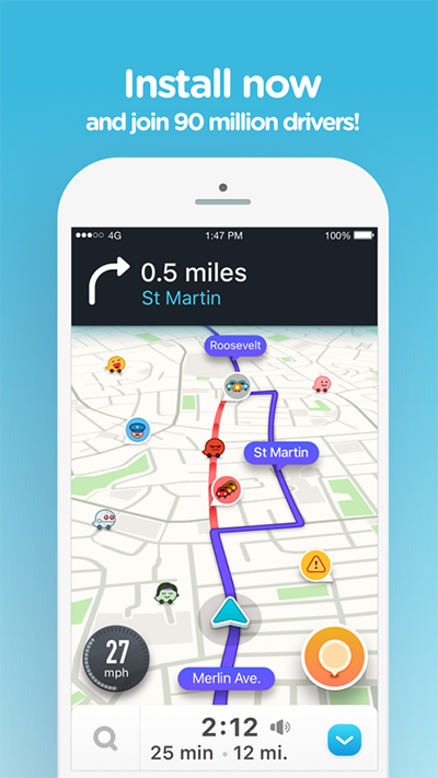 waze 安卓版手机软件app截图