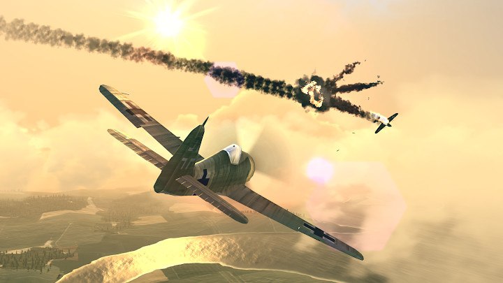  Aircraft bombing: screenshot of WWII air combat mobile game app