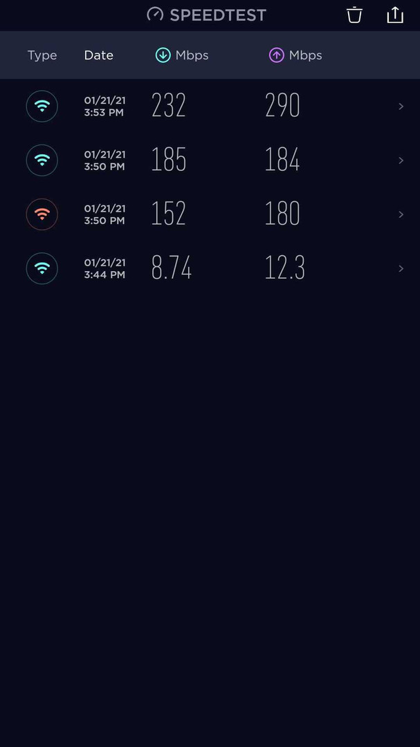 speedtest 测网速手机软件app截图