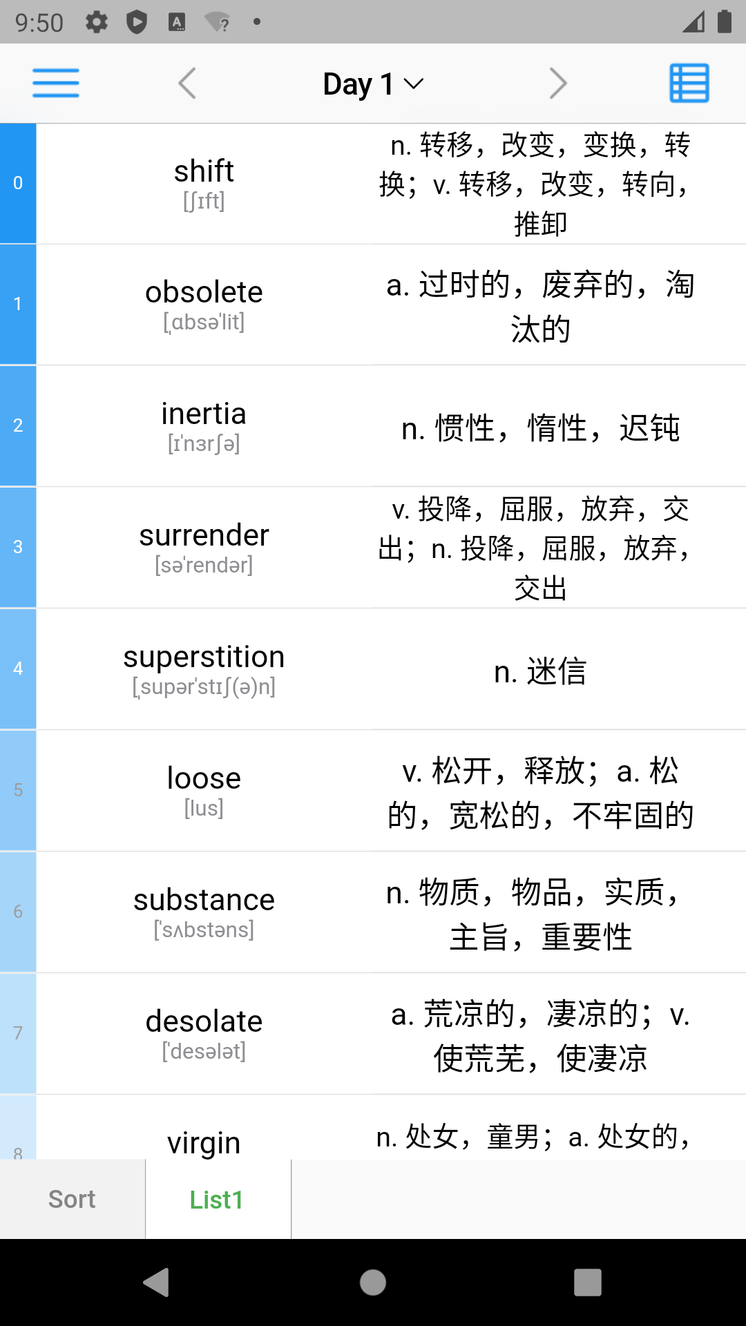 List背单词 app官网版手机软件app截图