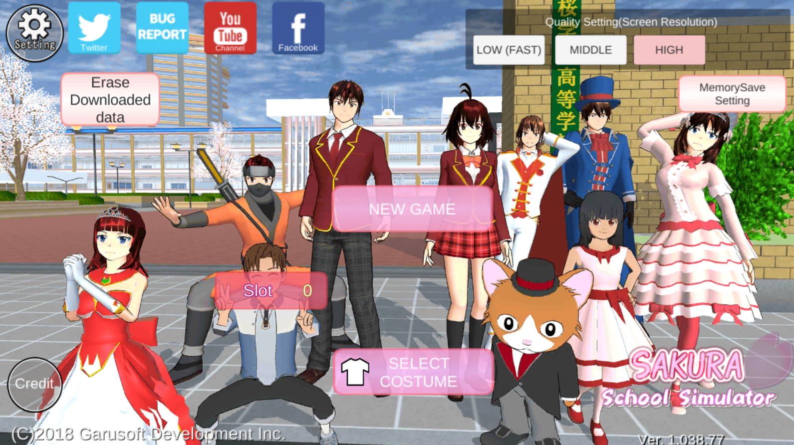 SAKURA SchoolSimulator 英文版手游app截图