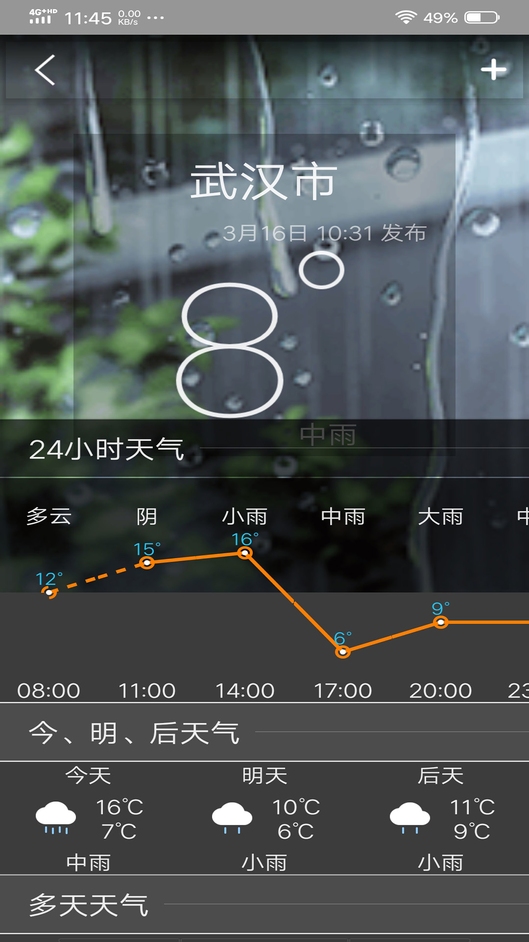 非常准天气 最新版手机软件app截图