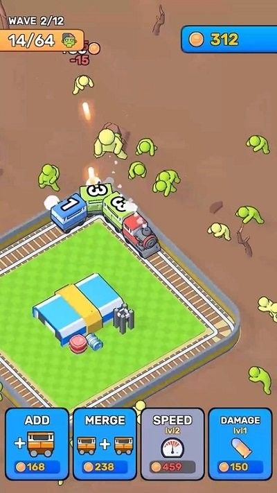 闲置僵尸列车手游app截图