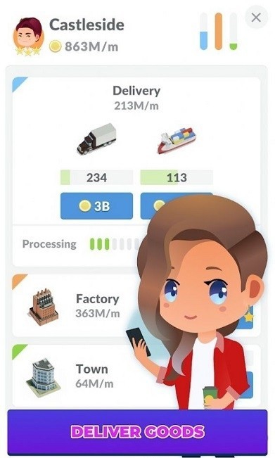 放置物流城市大亨手游app截图