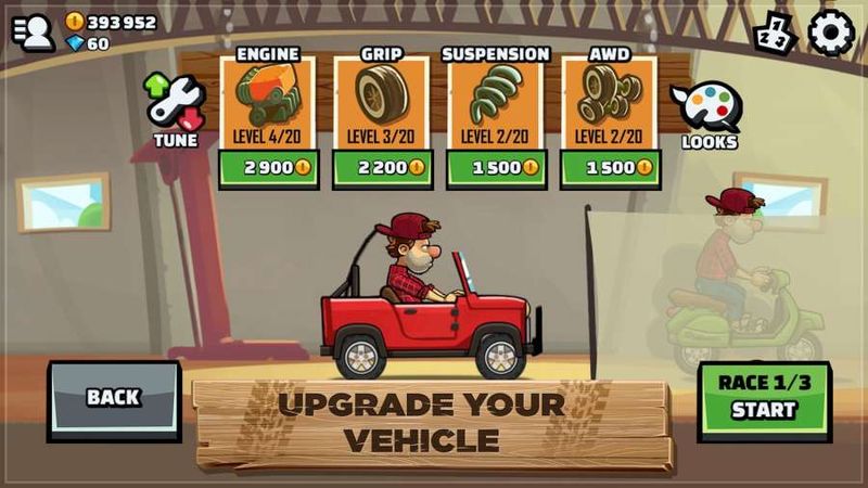 登山赛车2 无限钻石金币版手游app截图
