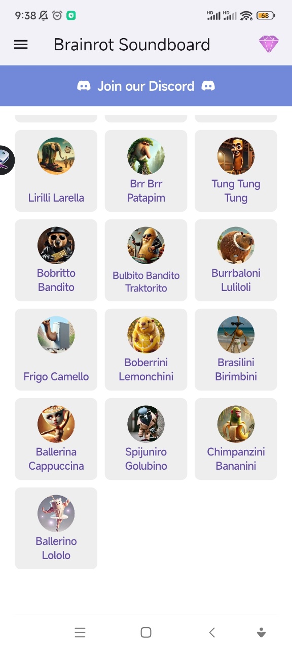 美国山海经大全 Brainrot Soundboard手游app截图