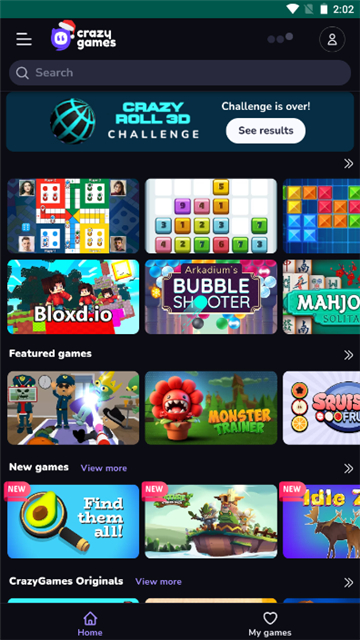 CrazyGames 免费安装入口手机软件app截图