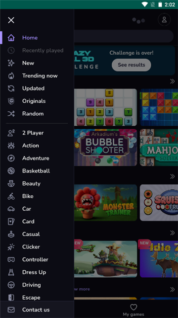 CrazyGames 免费安装入口手机软件app截图