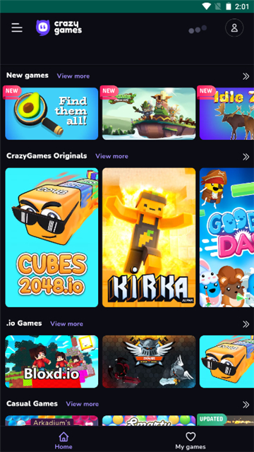CrazyGames 免费安装入口手机软件app截图