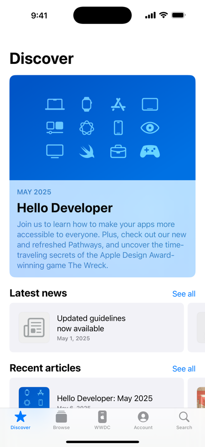 Apple Developer手机软件app截图