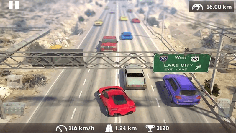 狂野交通赛车 手机版手游app截图