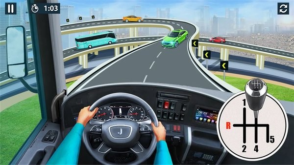 模拟驾驶大巴车 时速两百的游戏手游app截图