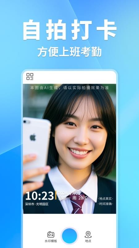 快捷水印相机打卡手机软件app截图