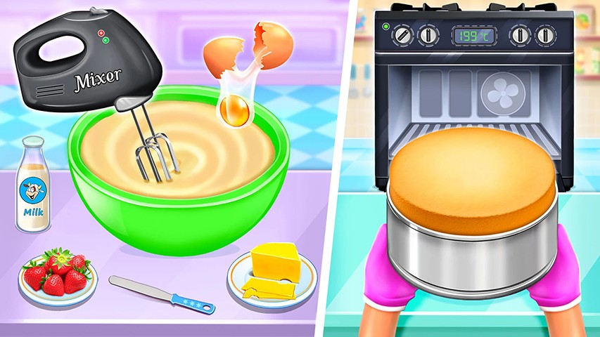 彩虹蛋糕制作 最新版手游app截图