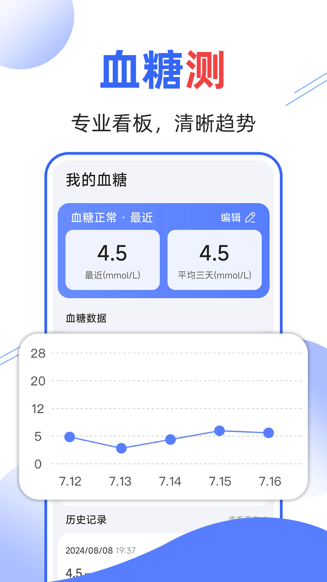 血压血糖量量手机软件app截图
