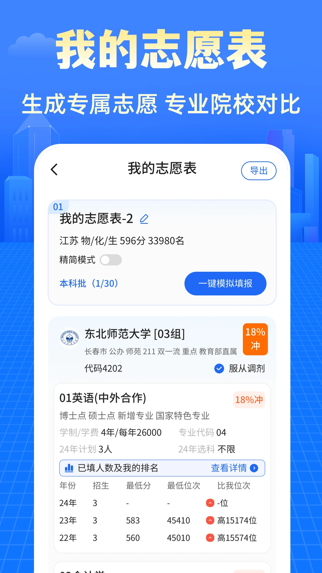 阳光志愿2025高考网手机软件app截图