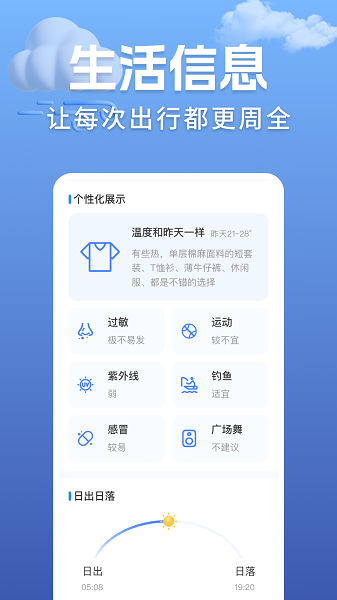准点实时天气手机软件app截图