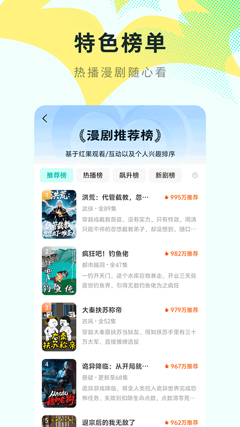 红果免费漫剧手机软件app截图