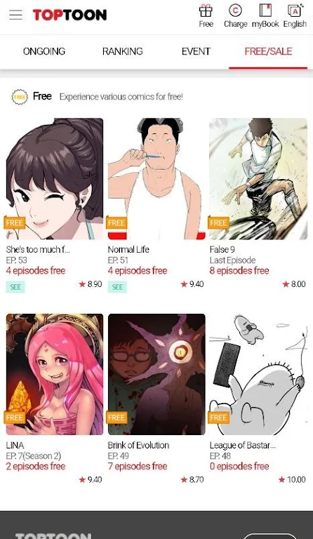 顶通漫画 官方国际中文版手机软件app截图