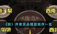 《街》攻略——序章贡品摆放顺序一览