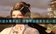 《逆水寒手游》攻略——情缘等级继承方法一览