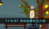 《小生活》攻略——游戏结婚玩法介绍