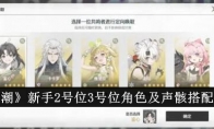《鸣潮》攻略——新手2号位3号位角色及声骸搭配一览