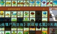 《植物大战僵尸杂交版》攻略——挑战模式第20关通关攻略