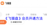 《飞猫盘》攻略——会员开通方法