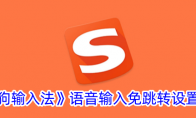 《搜狗输入法》攻略——语音输入免跳转设置方法