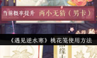 《遇见逆水寒》攻略——桃花笺使用方法