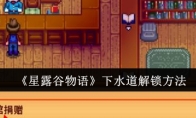 《星露谷物语》攻略——下水道解锁方法