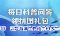 以下哪一项是海洋生物链的初级生产者