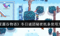 《星露谷物语》攻略——冬日谜团秘密纸条使用方法