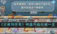 《沙威玛传奇》攻略——烤盘升级价格一览