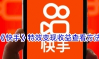 《快手》攻略——特效变现收益查看方法