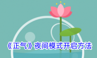 《正气》攻略——夜间模式开启方法