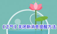《正气》攻略——关闭新消息提醒方法