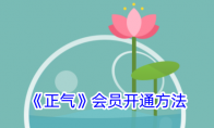 《正气》攻略——会员开通方法