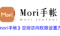 《mori手帐》攻略——空间访问权限设置方法