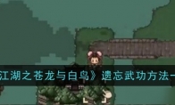 《大江湖之苍龙与白鸟》攻略——遗忘武功方法一览
