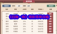 《四海一商》攻略——萌新简单攻略