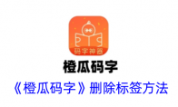 《橙瓜码字》攻略——删除标签方法