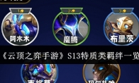 《云顶之弈手游》攻略——S13特质类羁绊一览