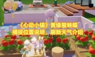 《心动小镇》攻略——黄缘螯蛱蝶捕捉位置说明，刷新天气介绍