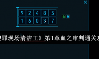 《犯罪现场清洁工》攻略——第1章血之审判通关攻略