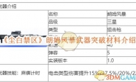 《尘白禁区》攻略——朗姆风暴武器突破材料介绍